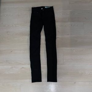 Rag & Bone High Rise Skinny Jeans Black Size 25